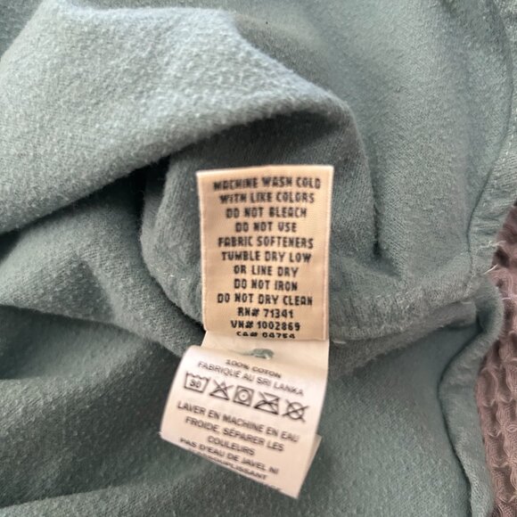 LL Bean Women's Teal Blue Long-Sleeve Flanel Button-down Size Small - Picture 5 of 6